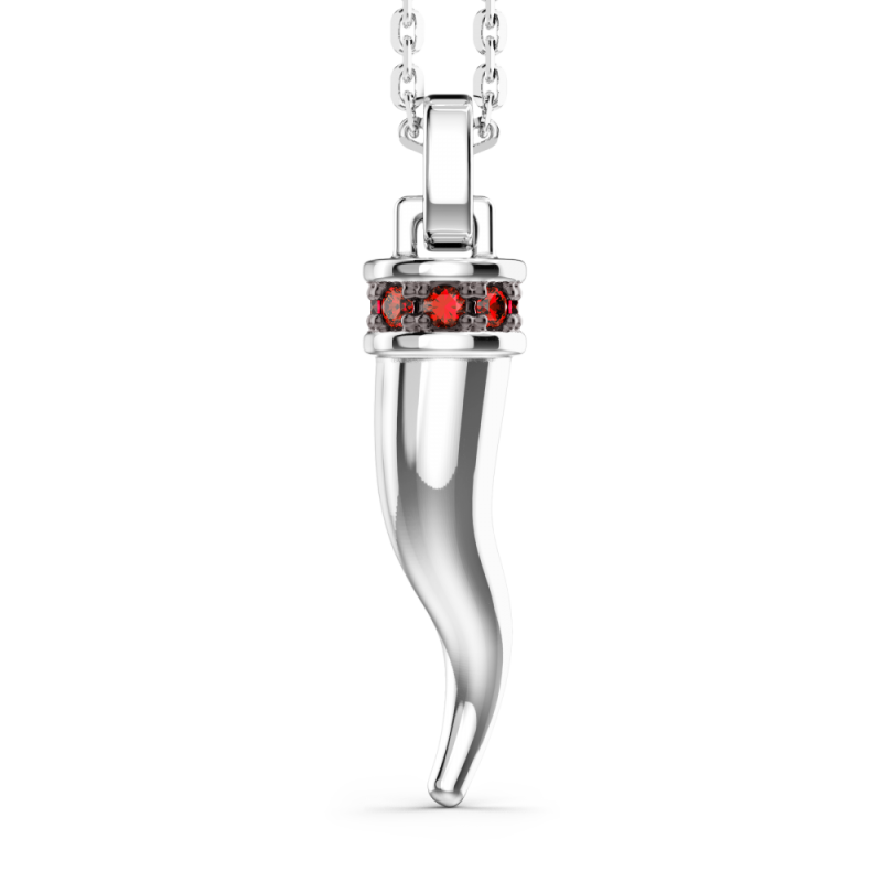 Collana Zancan cornetto in argento con pietre naturali | SAYA SHOP ONLINE