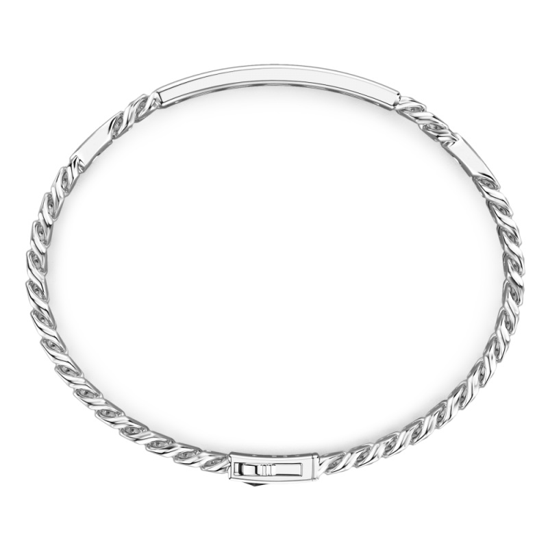 Bracciale Zancan in argento con targa centrale |SAYA SHOP ONLINE