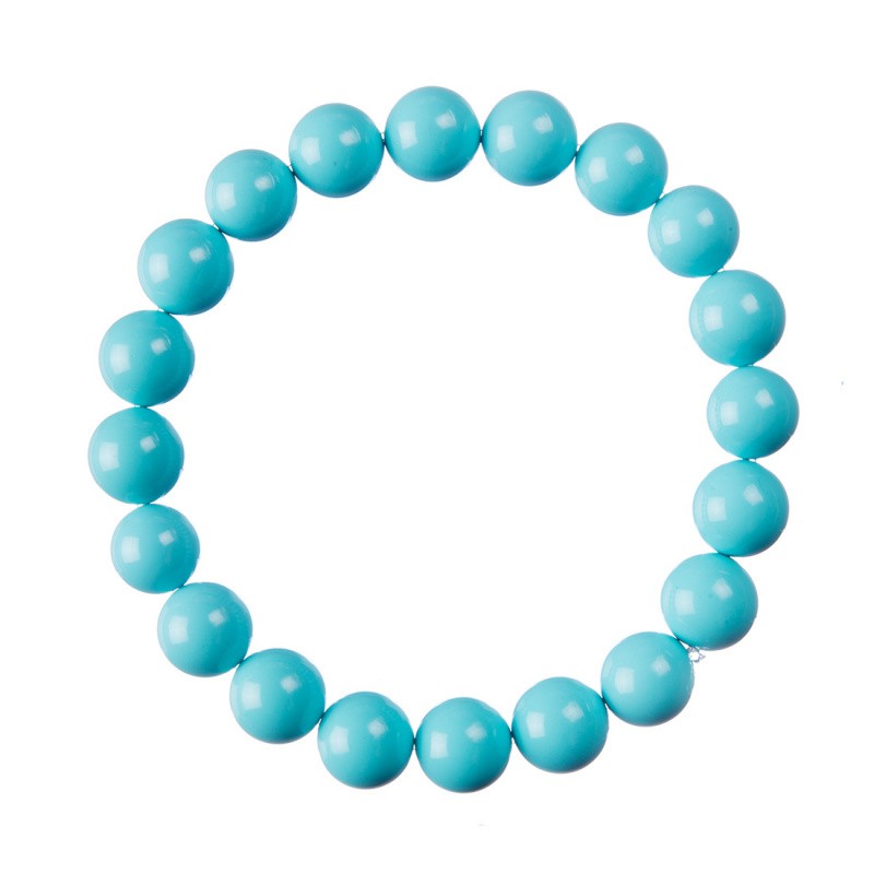 BRACCIALE ELASTICO PASTA DI TURCHESE - 12mm. SAYA SHOP ONLINE OUTLET.