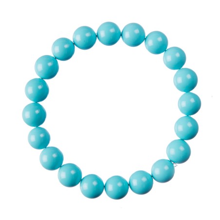 BRACCIALE ELASTICO PASTA DI TURCHESE - 12mm. SAYA SHOP ONLINE OUTLET.