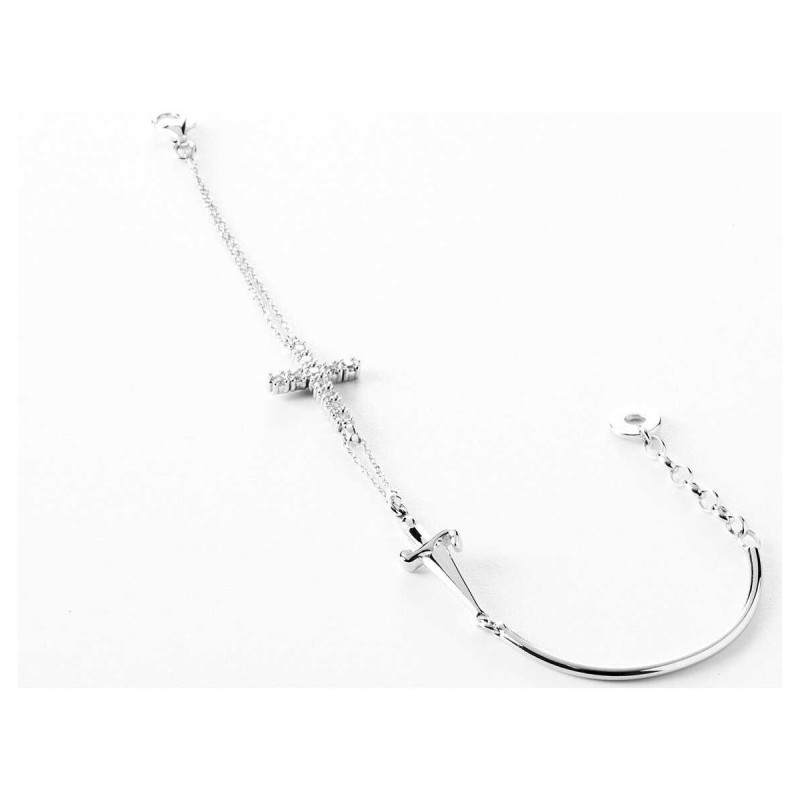 Bracciale Unisex Paciotti. Argento e zirconi. SAYA SHOP ONLINE OUTLET.