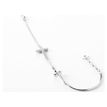 Bracciale Unisex Paciotti. Argento e zirconi. SAYA SHOP ONLINE OUTLET.