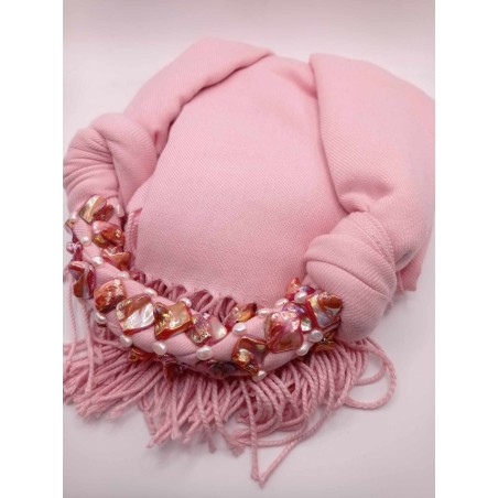 SCIARPA GIOIELLO ROSA DONNA CON PIETRE  - SAYA SHOP ONLINE OUTLET