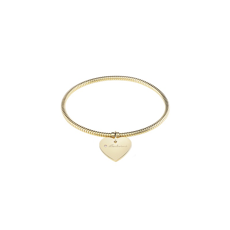 Bracciale Salvini 9 KT con ciondolo a cuore con diamante |SAYA SHOP ONLINE