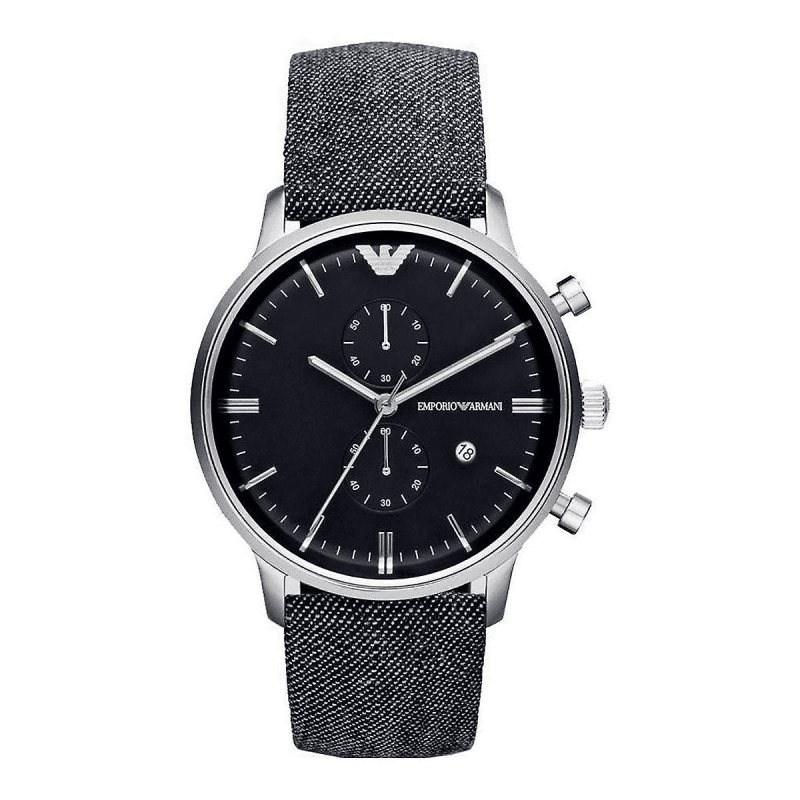 Orologio Emporio Armani,  Gianni AR1690 Cronografo con Cinturino  in Jeans