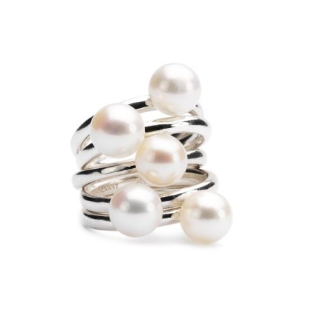 Anello Trollbeads, Petali di Perla Grigia | SAYA SHOP ONLINE