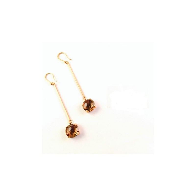 Orecchini pendenti Rebecca. Bronzo e pietre. SAYA SHOP ONLINE OUTLET