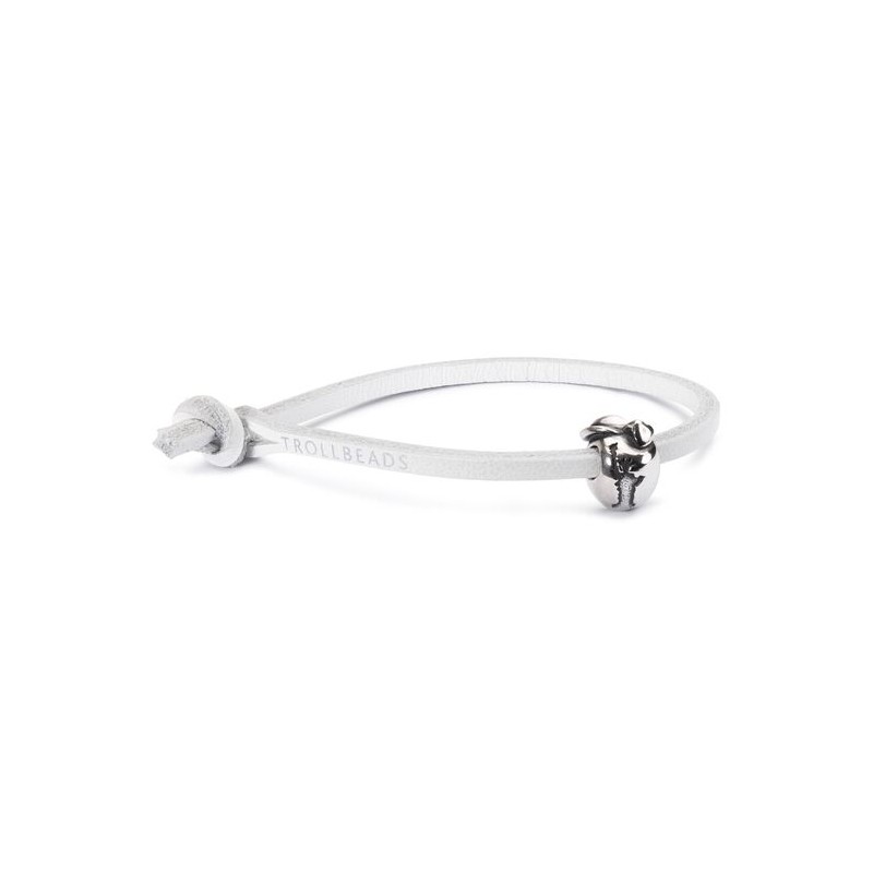 Trollbeads, Bracciale di Pelle, Bianco
