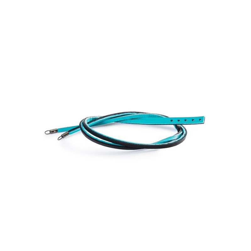 Trollbeads, Bracciale Cuoio Azzurro/Nero | SAYA SHOP ONLINE