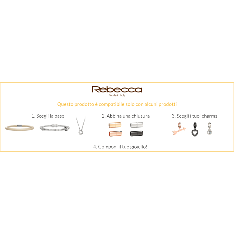 Charm con pietra Rebecca. Collezione Myworld. SAYA SHOP ONLINE OUTLET.