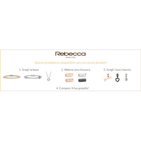 Charm cuore Rebecca Collezione Myworld Charms. SAYA SHOP ONLINE OUTLET