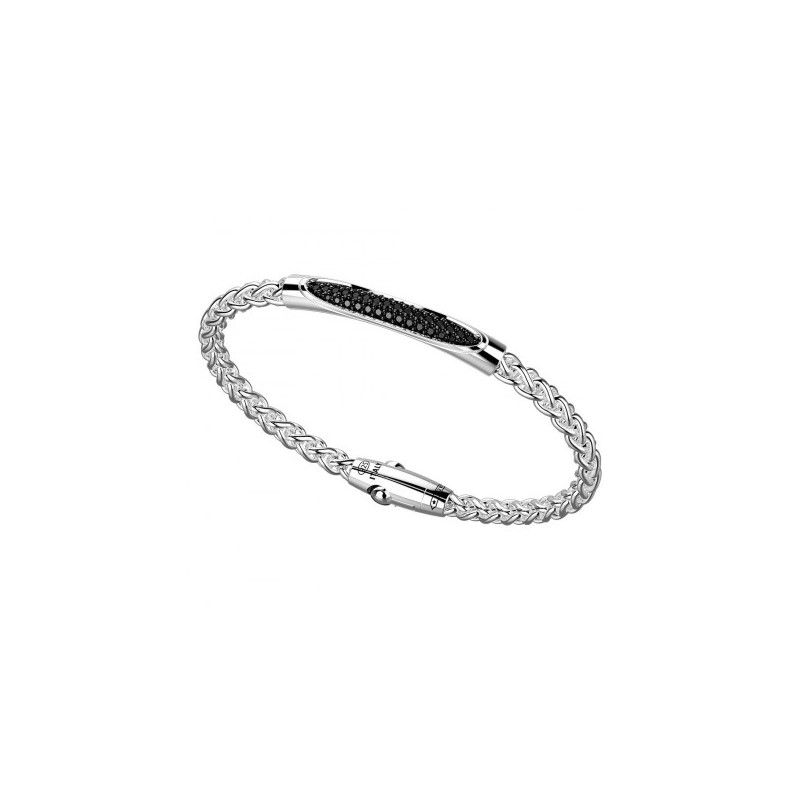 Zancan, Bracciale con pietre nere in argento | SAYA SHOP ONLINE
