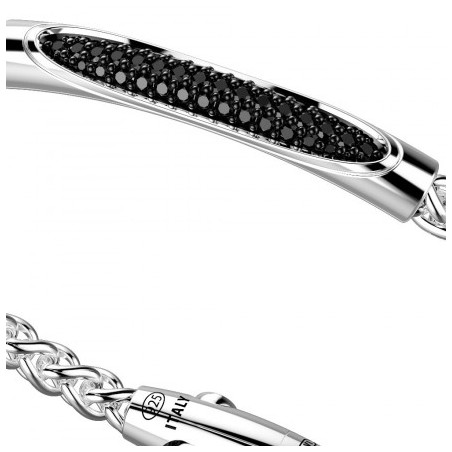 Zancan, Bracciale con pietre nere in argento | SAYA SHOP ONLINE