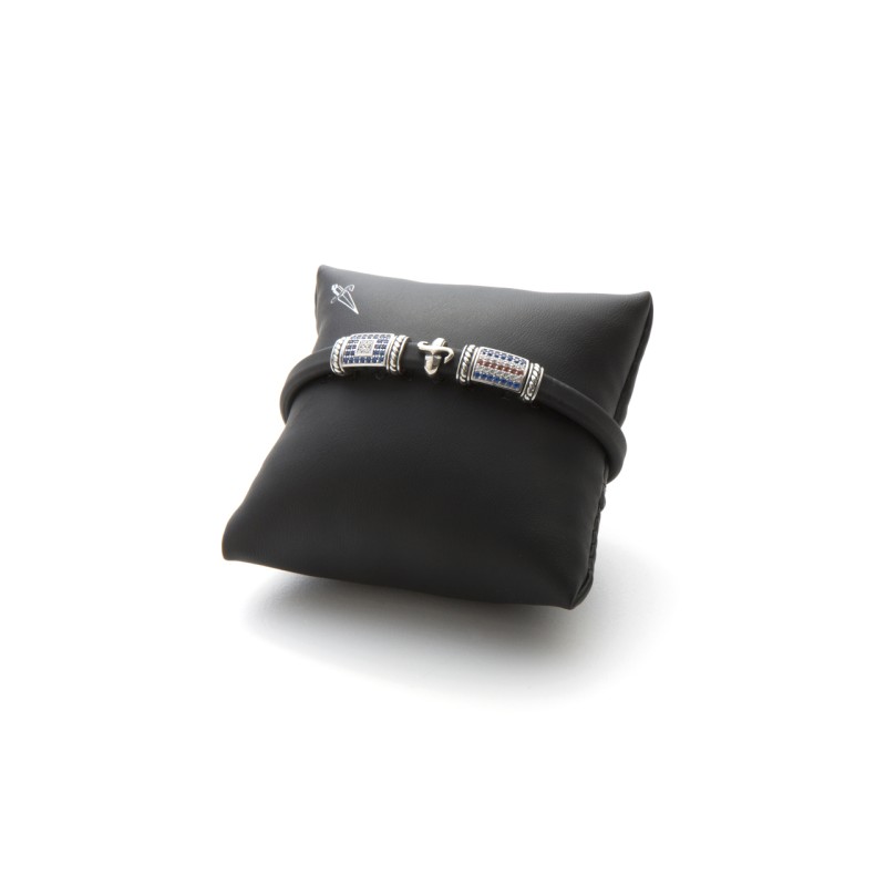 Cesare Paciotti, Bracciale in silicone nero | SAYA SHOP ONLINE