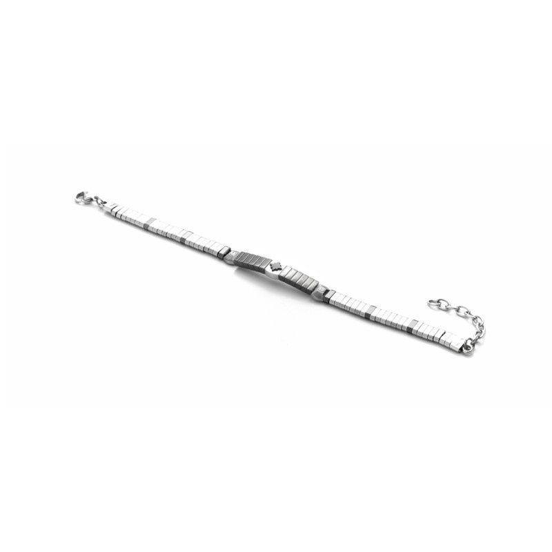 Cesare Paciotti 4US, Bracciale in acciaio ed ematite| SAYA SHOP ONLINE