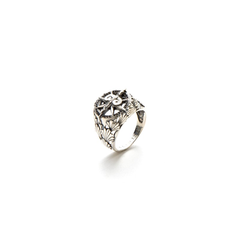 Cesare Paciotti 4US, Anello in argento chevalier  | SAYA SHOP ONLINE