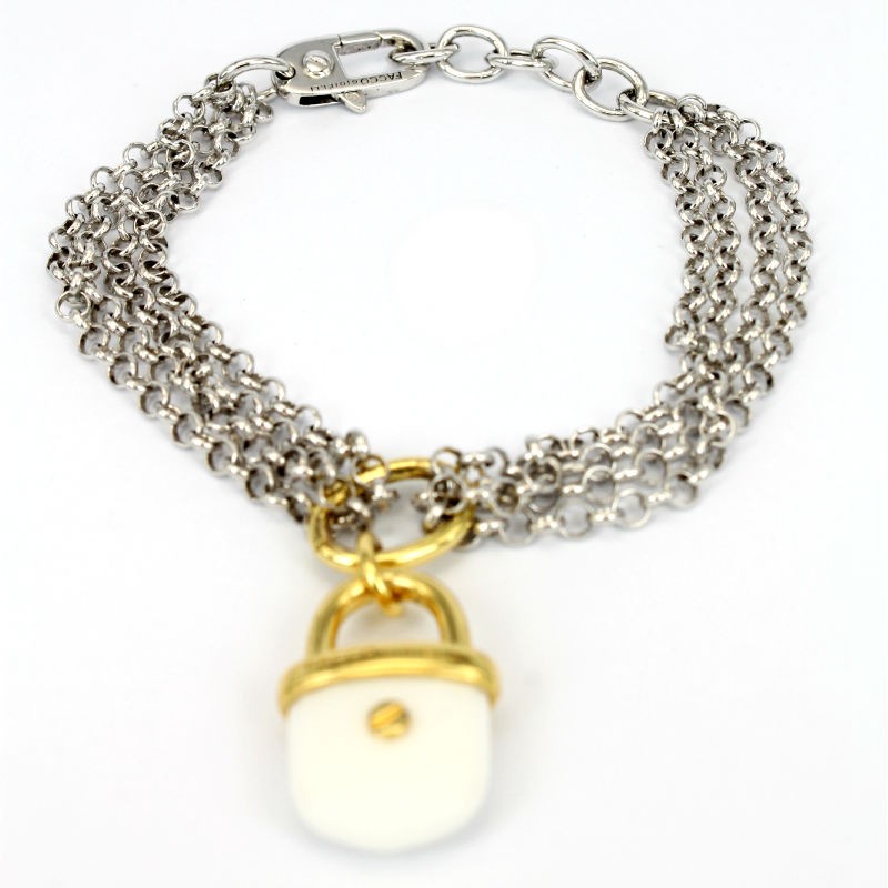 Bracciale Facco Gioielli. Lucchetto Agata. SAYA SHOP ONLINE OUTLET