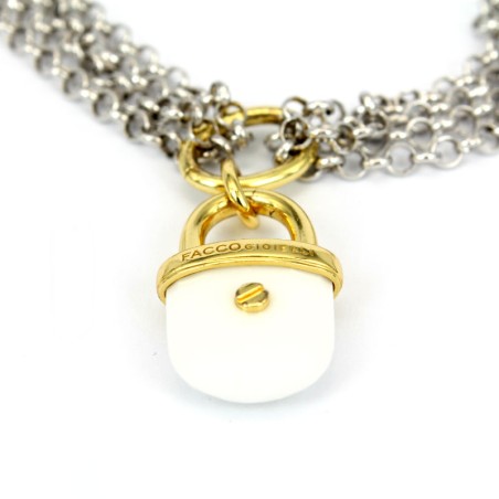 Bracciale Facco Gioielli. Lucchetto Agata. SAYA SHOP ONLINE OUTLET