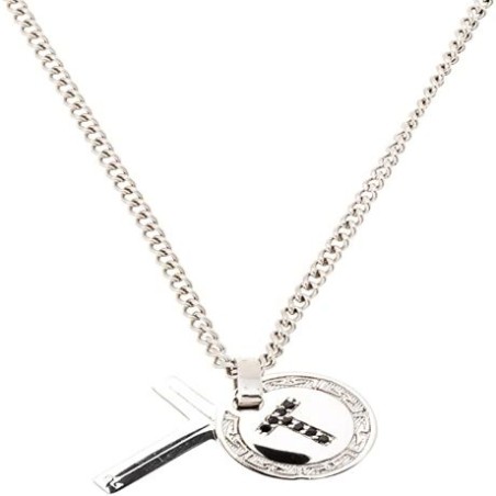 Collana uomo Rebecca. Croce e Lettera. SAYA SHOP ONLINE OUTLET.