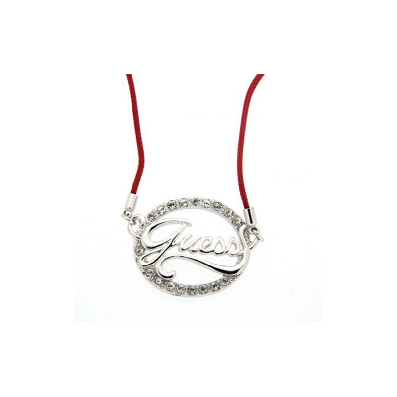 Collana Donna Guess. Cordino colore con Logo. SAYA SHOP ONLINE OUTLET.