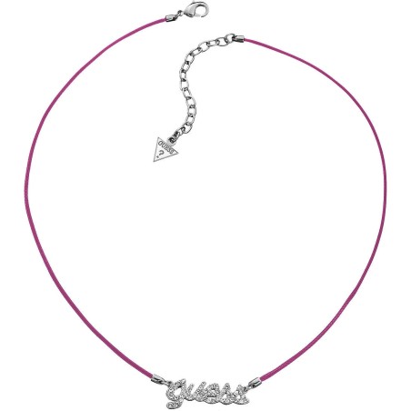 Collana Donna Guess. Cordino colore con scritta Guess.
