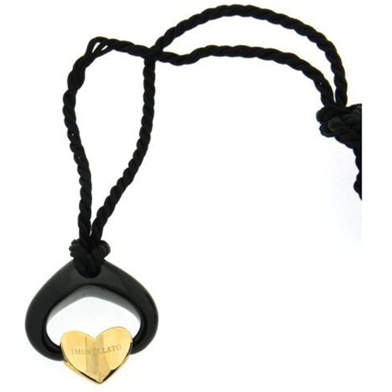 Pendente Morellato Gold. Cuore in Oro375 e Onice. SAYA SHOP ONLINE.