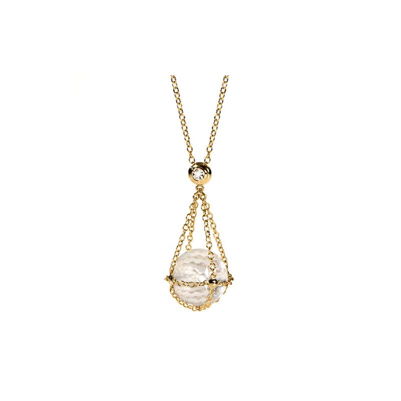Collana Morellato Gold Oro375 Sfera Cristallo. SAYA SHOP ONLINE OUTLET