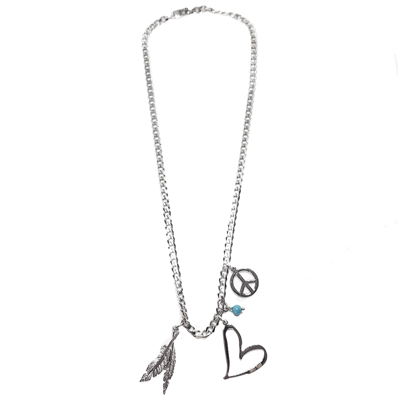 Collana Sweet Years. Peace & Love. Argento925. SAYA SHOP ONLINE OUTLET