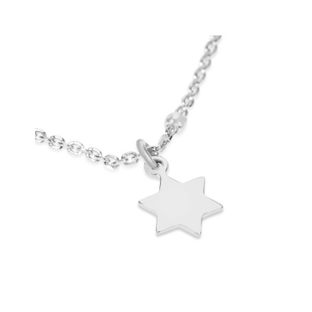 Collana Dvccio lettera 40cm -HELE' WHITE. SAYA SHOP ONLINE OUTLET.