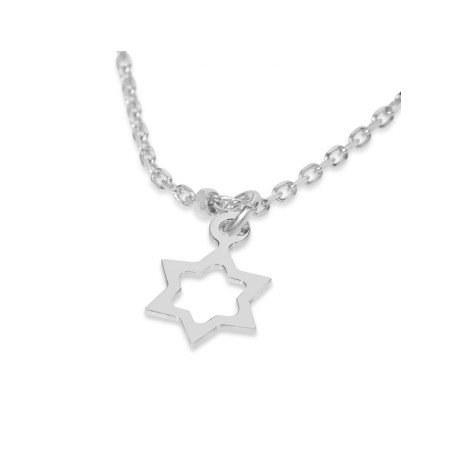 Collana Dvccio lettera 40cm -HELE' WHITE. SAYA SHOP ONLINE OUTLET.