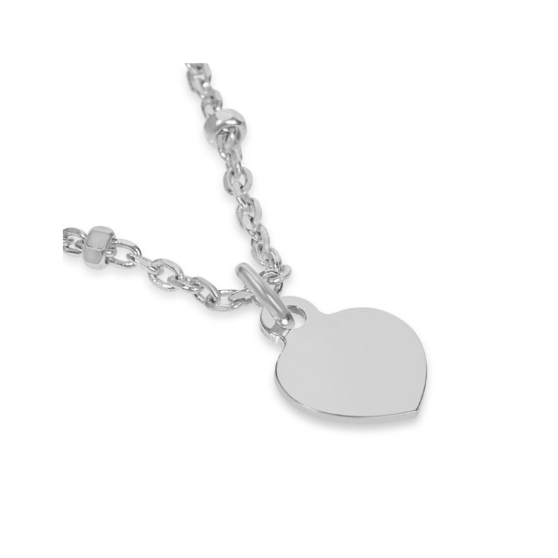 Collana Dvccio lettera 45cm -HELE' WHITE. SAYA SHOP ONLINE OUTLET.