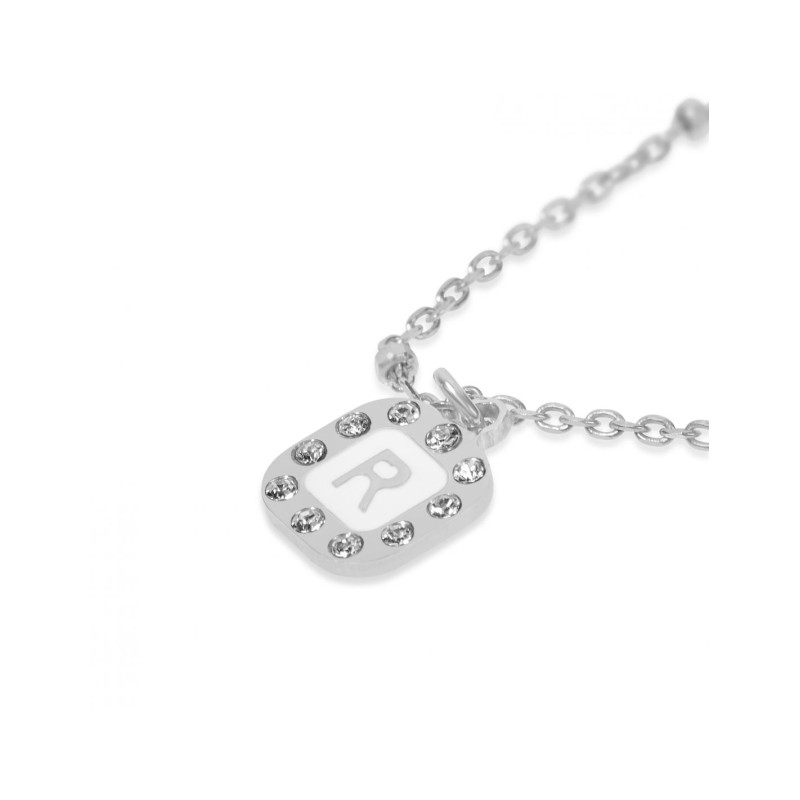 Collana Dvccio lettera 80cm -HELE' WHITE. SAYA SHOP ONLINE OUTLET.