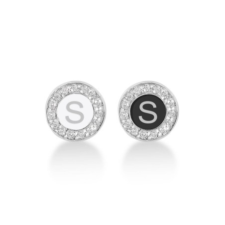 Orecchini Dvccio Black Swan in argento 925. SAYA SHOP ONLINE OUTLET.