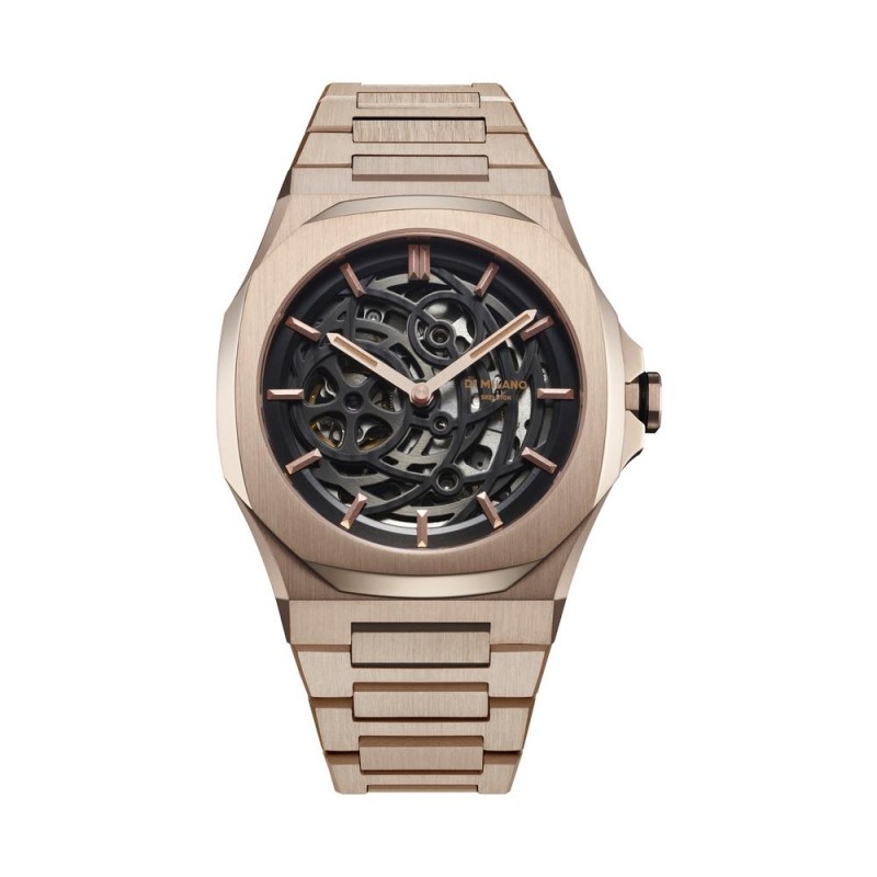 D1 Orologio, ROSE GOLD SKELETON BRACELET 41.5 MM | SAYA SHOP ONLINE