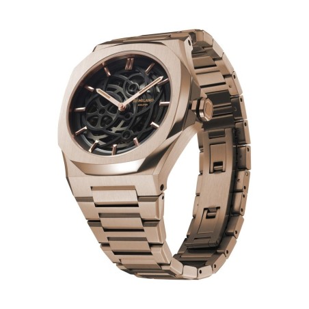 D1 Orologio, ROSE GOLD SKELETON BRACELET 41.5 MM | SAYA SHOP ONLINE