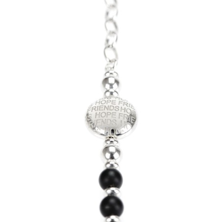 Moody bracciale uomo in argento e onice. SAYA SHOP ONLINE OUTLET.