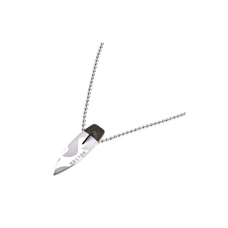 Collana uomo Sector. Acciaio. Tavola da Surf.