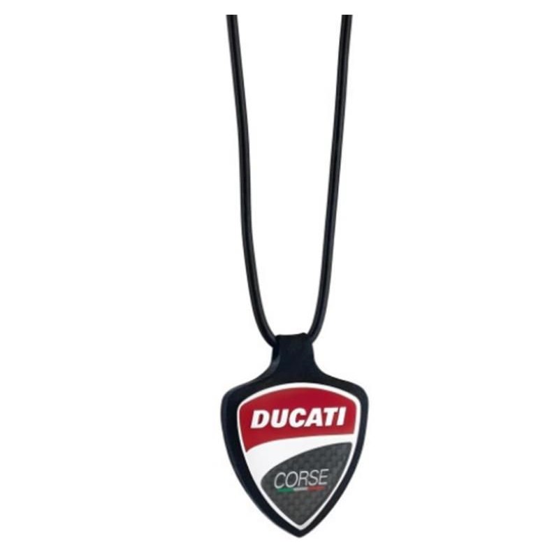 Collana uomo Ducati. Pendente acciaio e gomma. SAYA SHOP ONLINE OUTLET