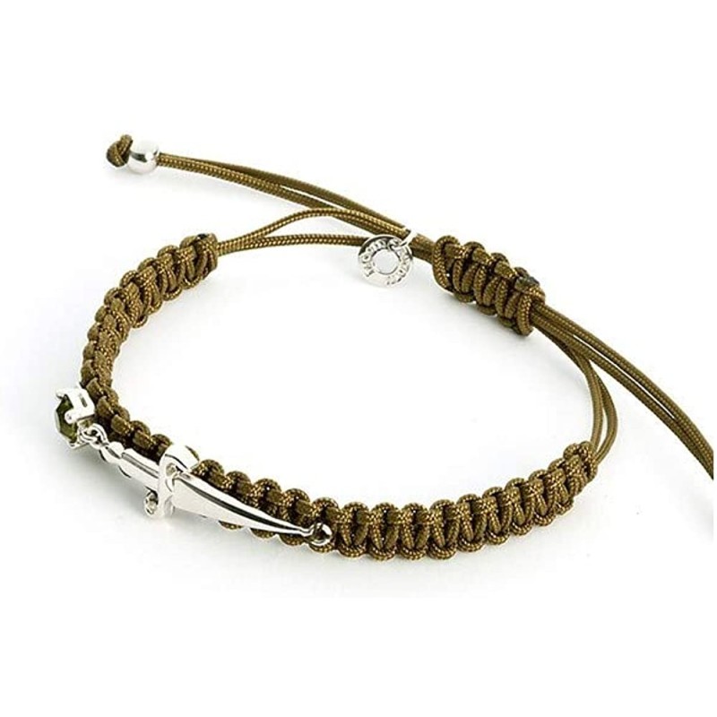 Bracciale Unisex Paciotti. Cordino e Argento. SAYA SHOP ONLINE OUTLET.