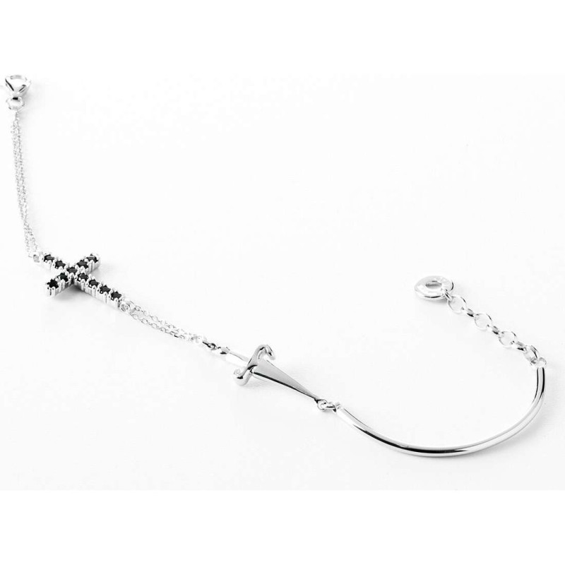 Bracciale Unisex Paciotti. Argento e zirconi. SAYA SHOP ONLINE OUTLET.