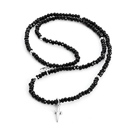 Collana Unisex Paciotti. Argento e onice. SAYA SHOP ONLINE OUTLET