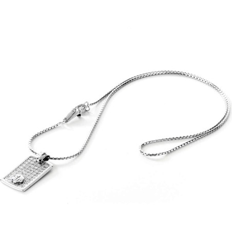 Collana Paciotti. Piastra Argento, zirconi. SAYA SHOP ONLINE OUTLET.