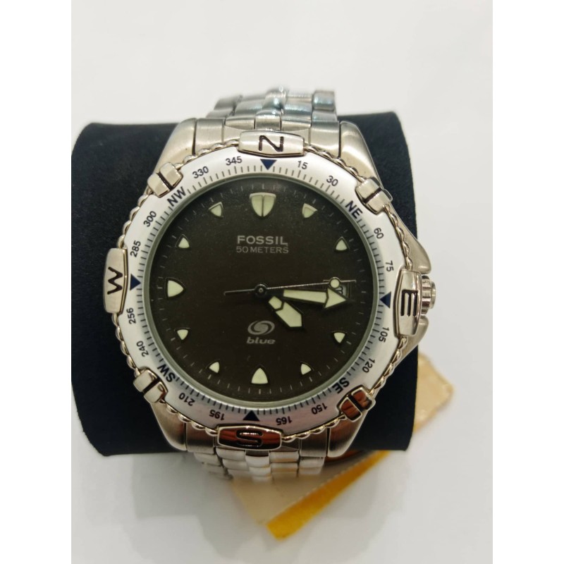 Fossil Blue, 50 metri. Unisex. SAYA SHOP ONLINE OUTLET.