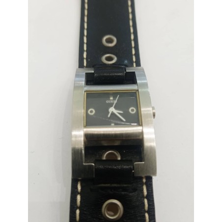 Guess orologio Donna. Pelle nero con borchie. SAYA SHOP ONLINE OUTLET.