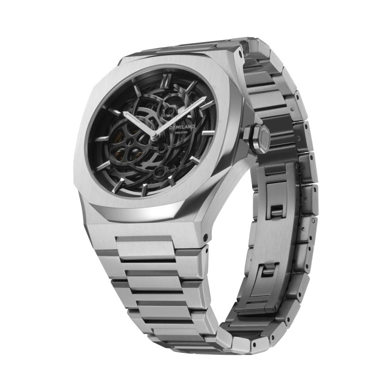 D1 Milano Orologio, Skeleton Silver 41.5MM | SAYA SHOP ONLINE