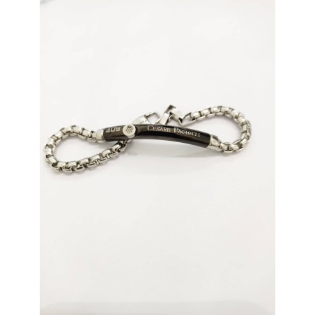 Bracciale 4US. Acciaio, smalto e zircone. SAYA SHOP ONLINE OUTLET.