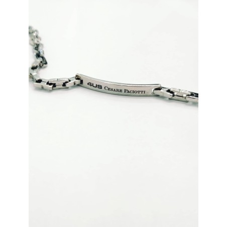 Bracciale Paciotti 4US. Acciaio con Piastrina. SAYA SHOP ONLINE OUTLET