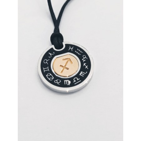 Segno Zodiaco Alessandro Testi. Argento e Oro. SAYA SHOP ONLINE OUTLET