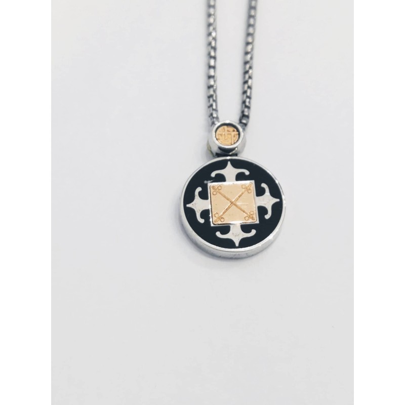 Collana Alessandro Testi Argento e Oro. Cross. SAYA SHOP ONLINE OUTLET