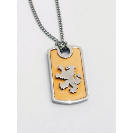 Collana Rebecca Medaglia Leone. Acciaio e Oro. SAYA SHOP ONLINE OUTLET